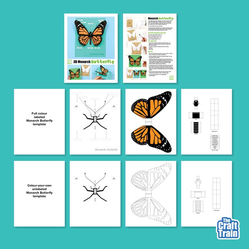 3D Monarch Butterfly craft