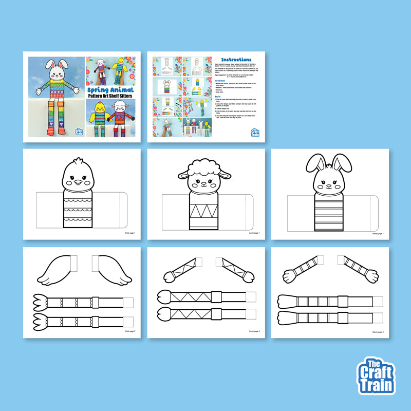 Spring Pattern Art Animals