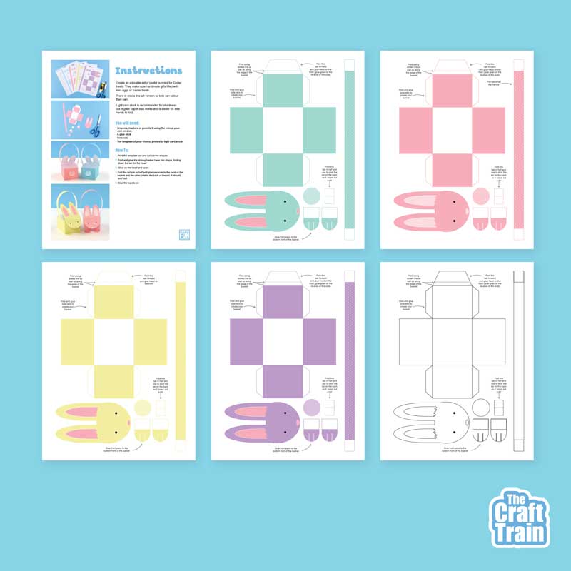 Bunny Basket paper craft