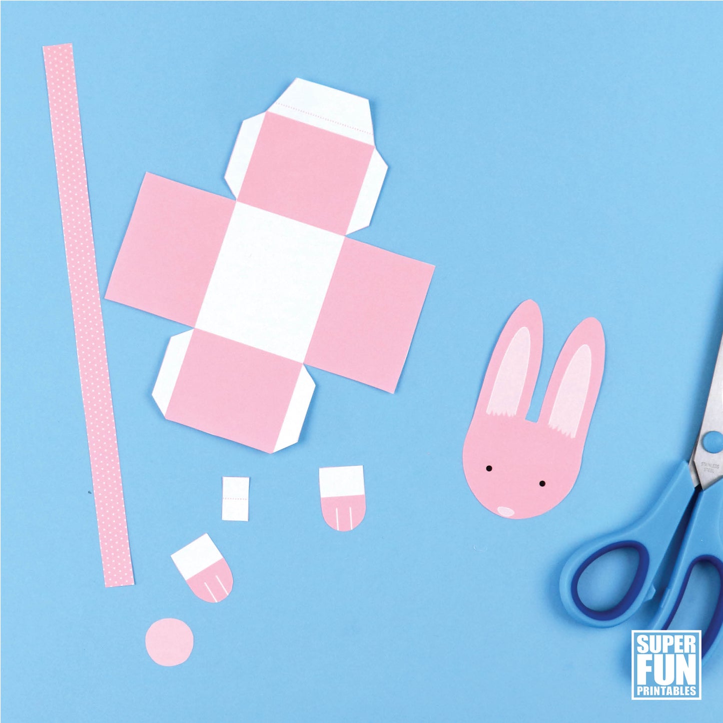 Bunny Basket paper craft