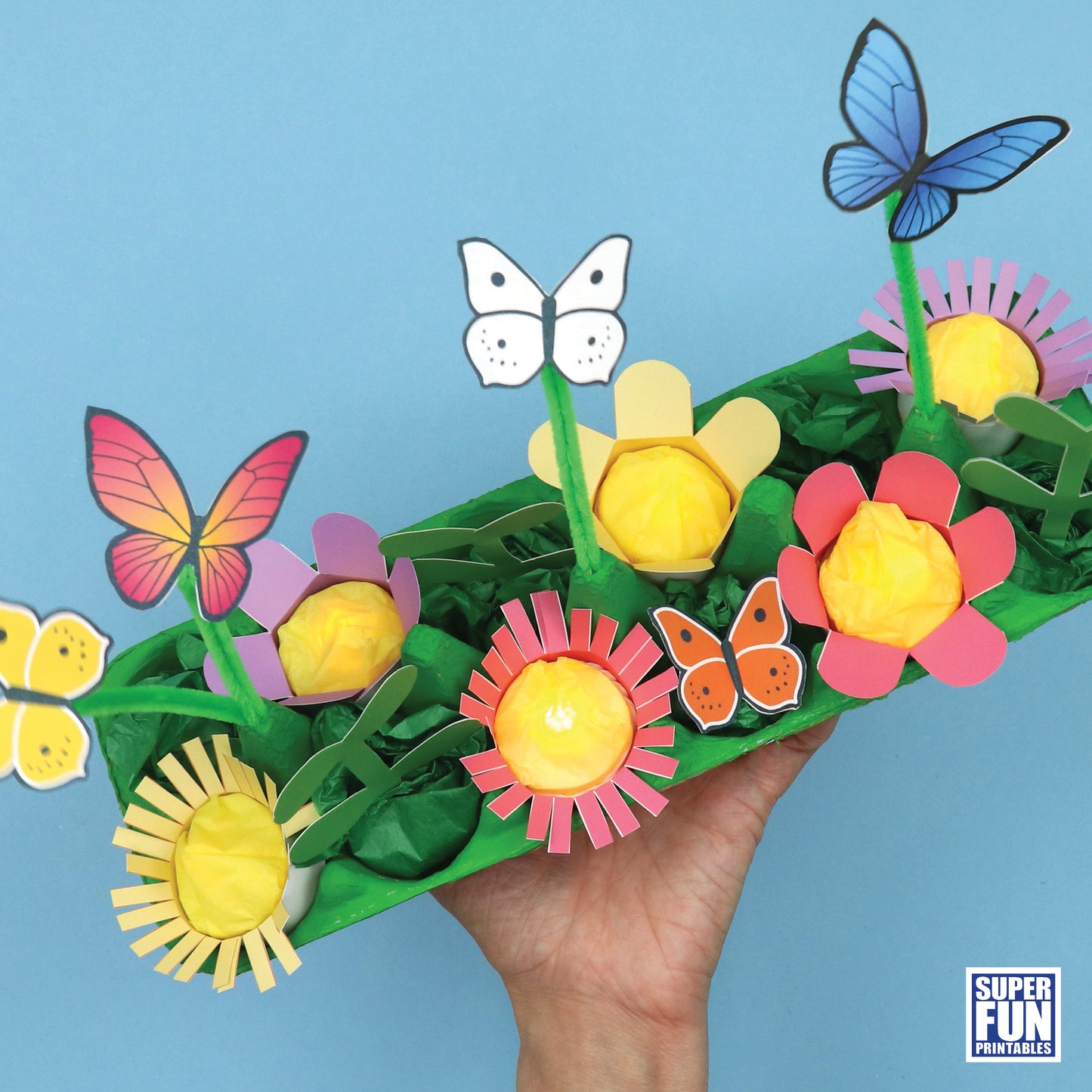 Egg Carton Butterfly Garden