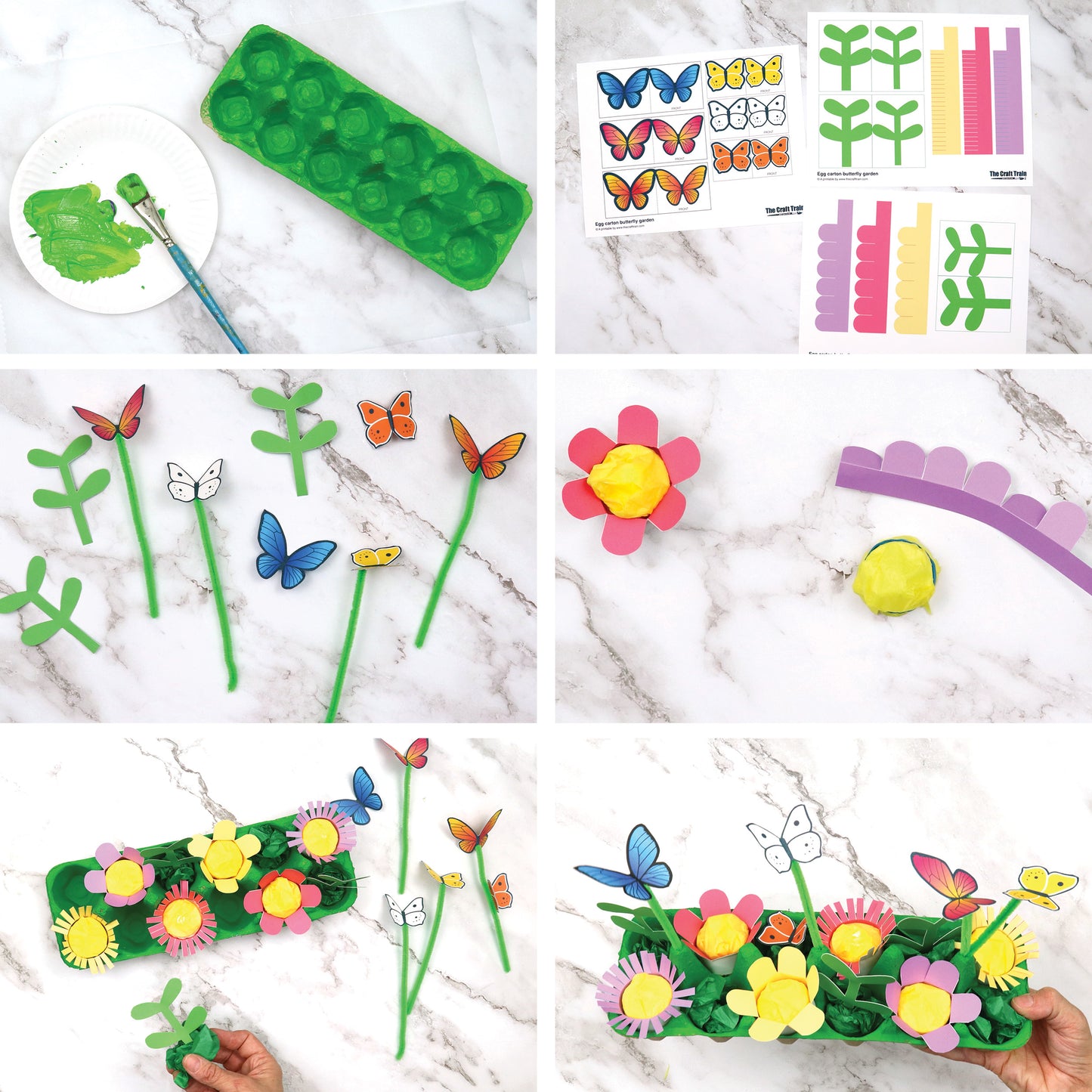 Egg Carton Butterfly Garden