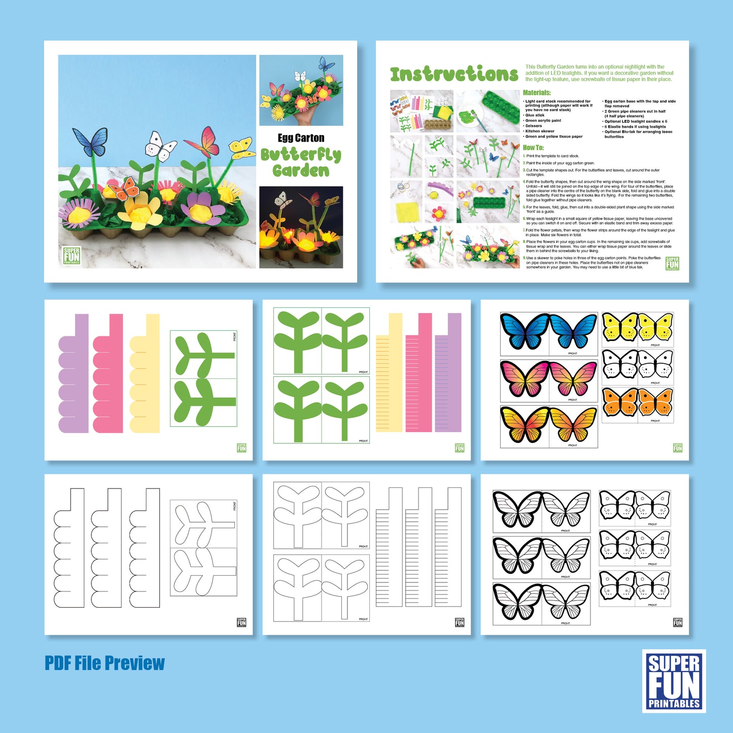 Egg Carton Butterfly Garden