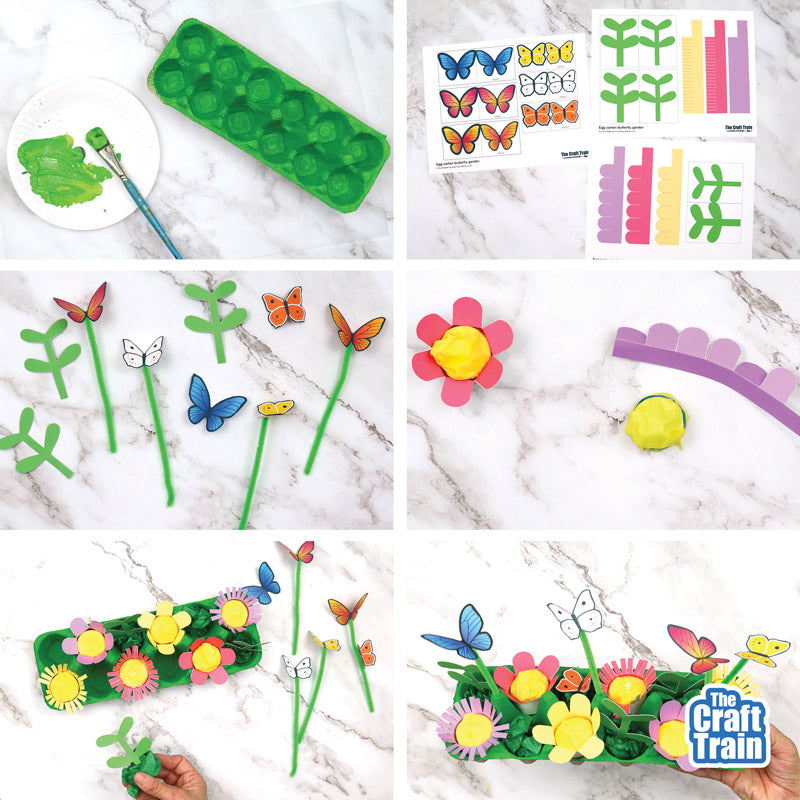 Egg Carton Butterfly Garden
