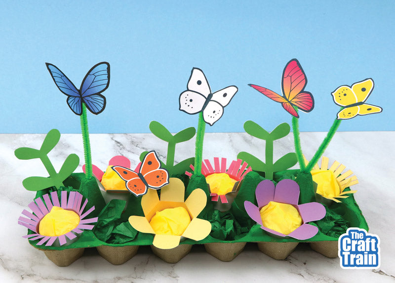 Egg Carton Butterfly Garden