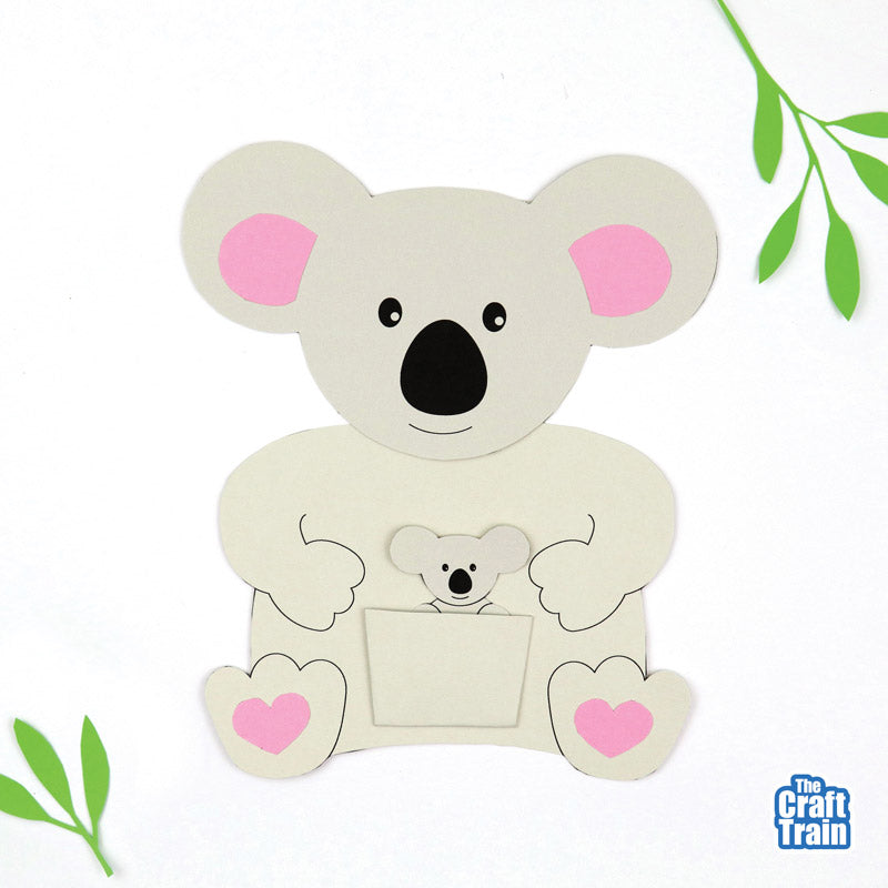 Koala mother and baby card