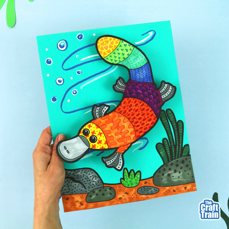 3D Platypus Pattern Art