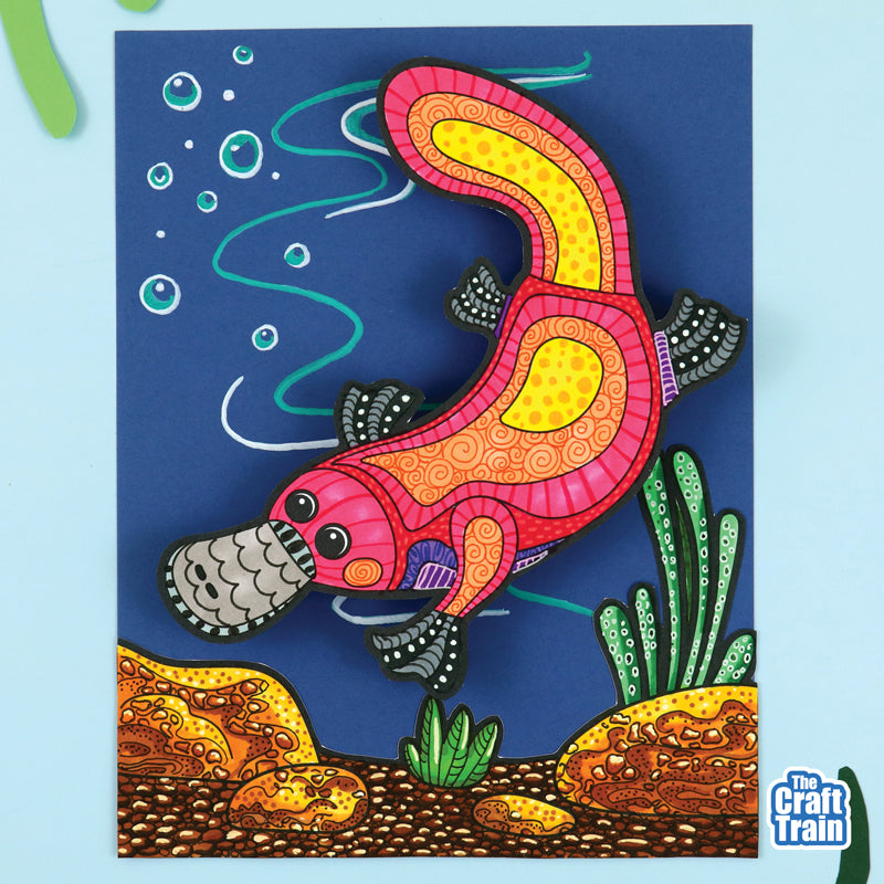 3D Platypus Pattern Art