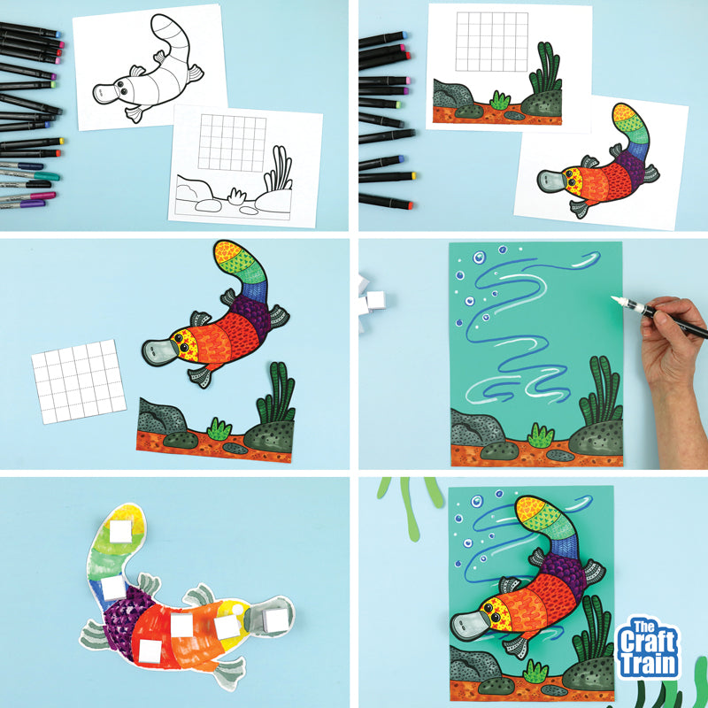 3D Platypus Pattern Art