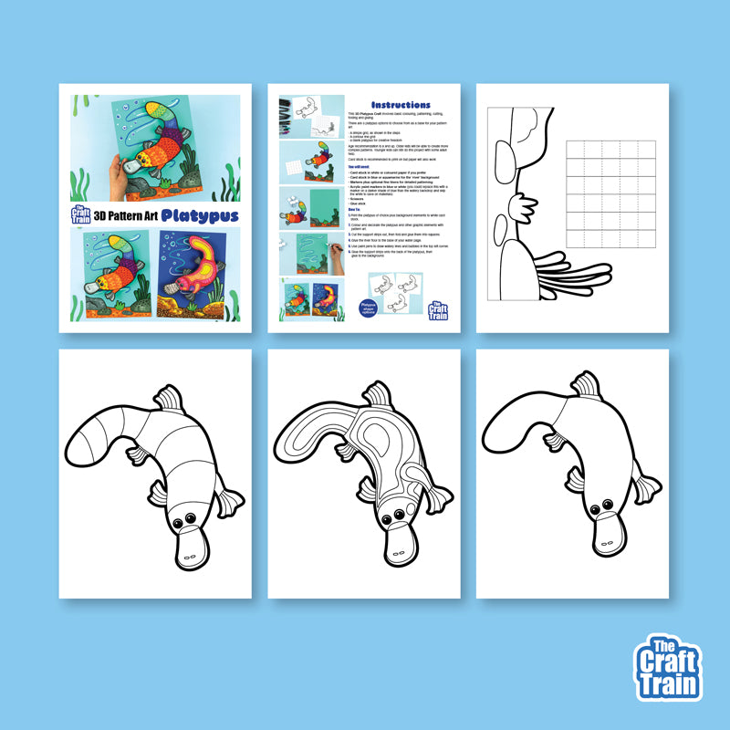 3D Platypus Pattern Art