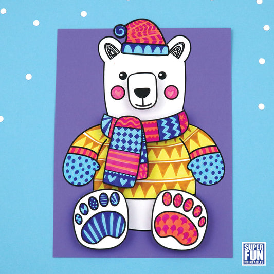 3D Pattern Art Polar Bear