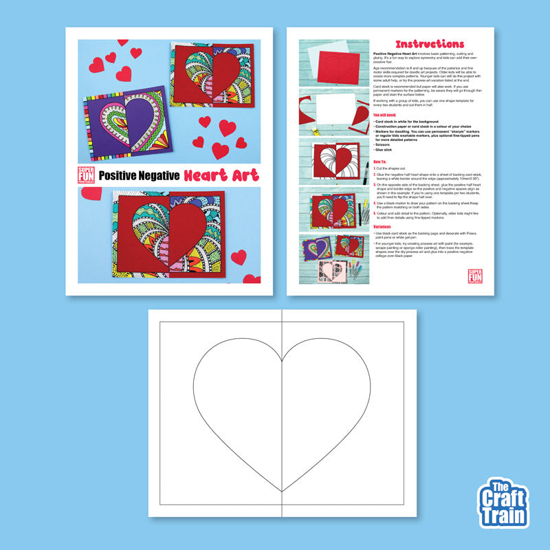 Positive Negative Heart Art