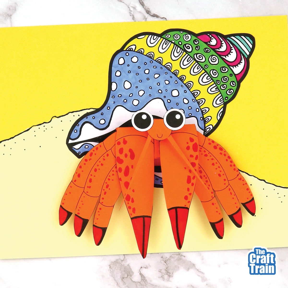 3D Hermit Crab Craft