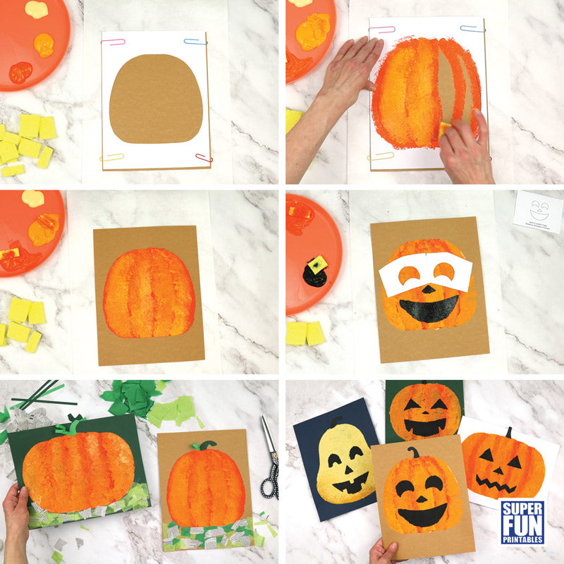 Pumpkin Sponge Painting