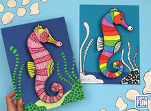 3D Seahorse Paper Craft