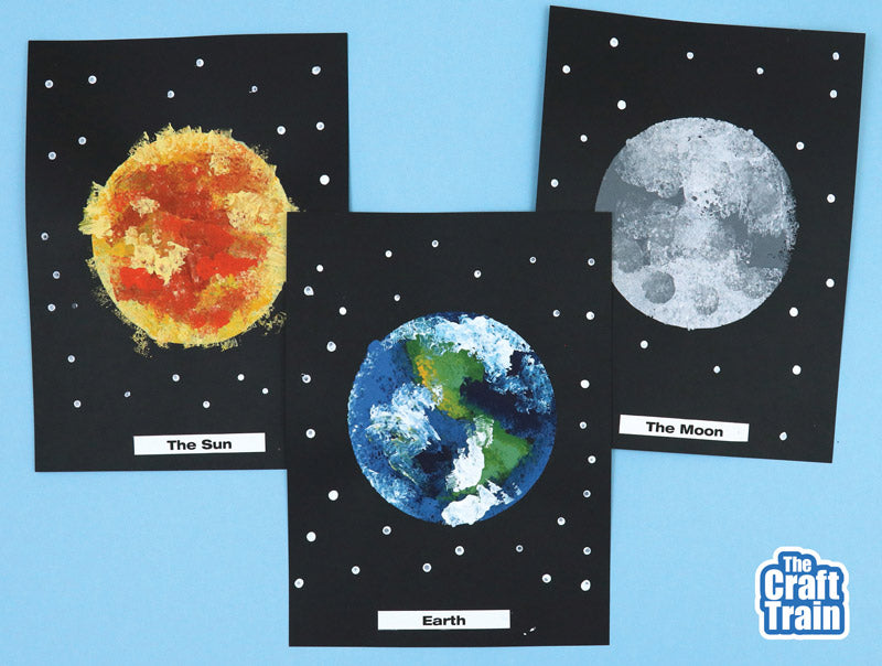 Solar System Sponge Art template