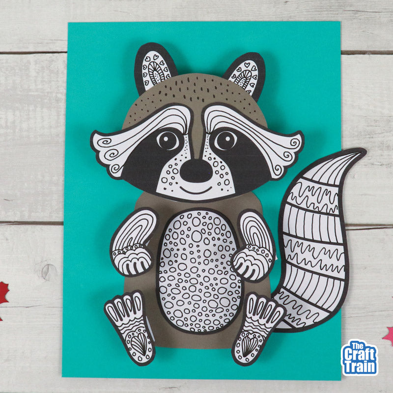 3D Pattern Art Raccoon