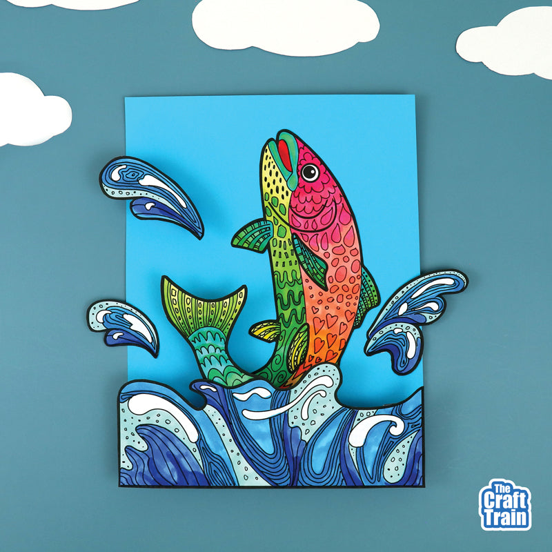 Colorful fish illustration on a blue background with 'The Craft Train' logo.
