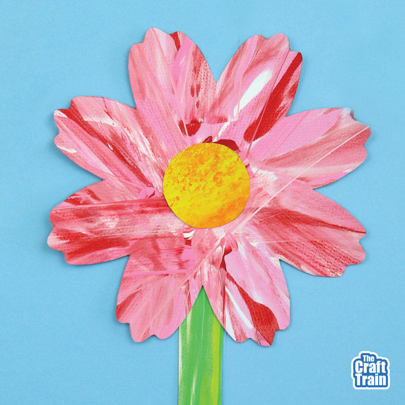 Cosmos Flower Scrape Art