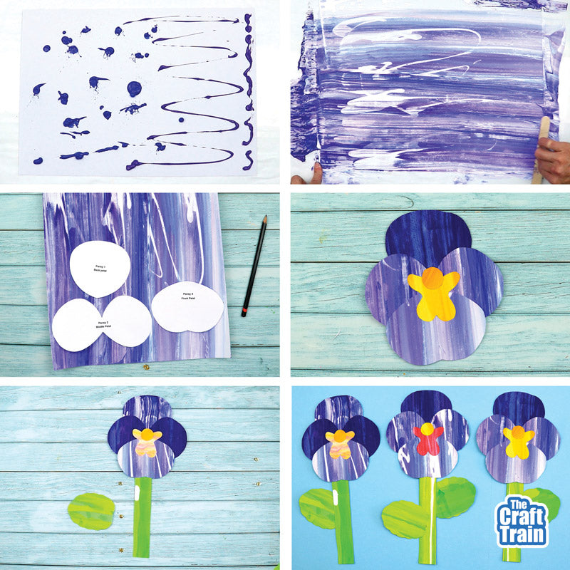 Scrape Art Pansies