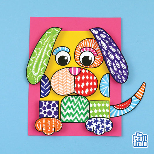 3D Pattern Dog Art
