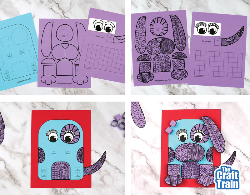 3D Pattern Dog Art