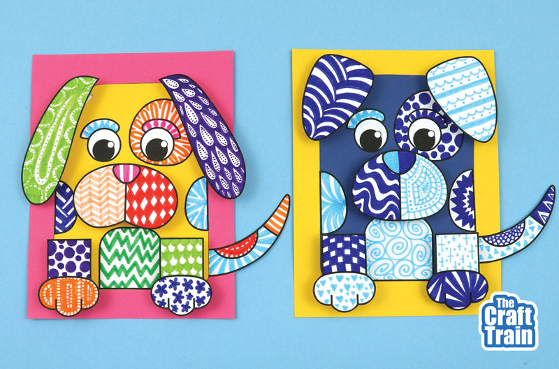 3D Pattern Dog Art