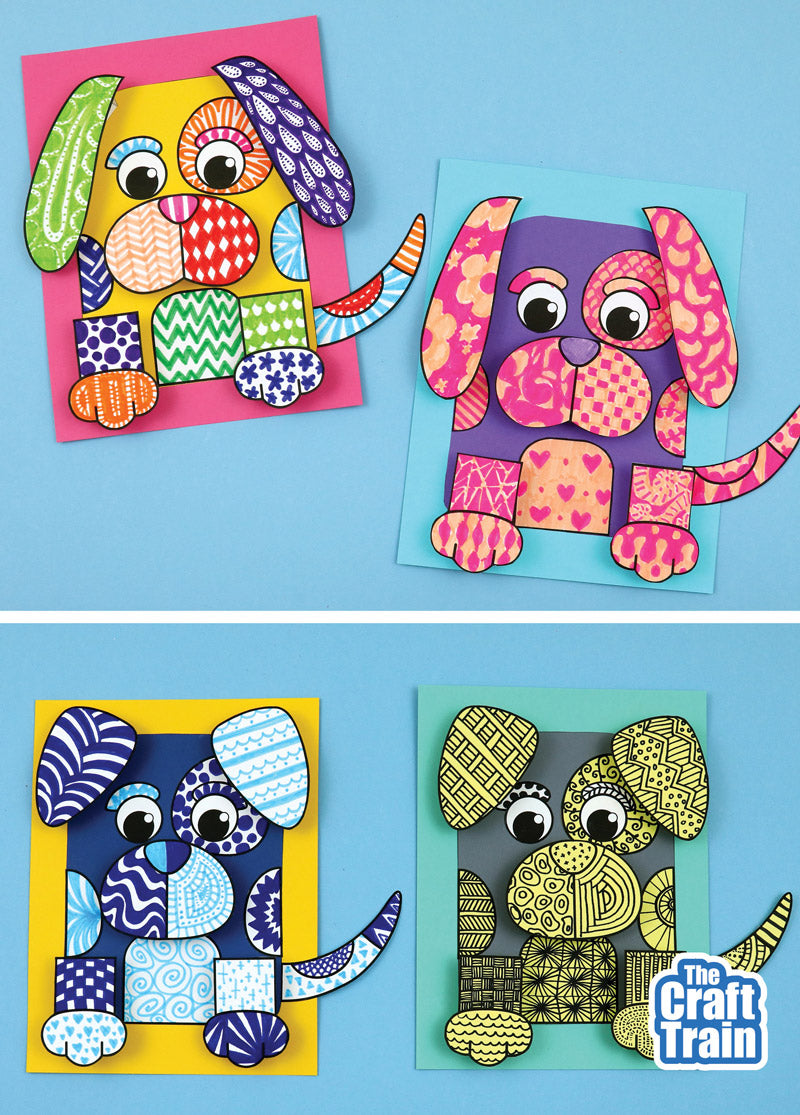 3D Pattern Dog Art