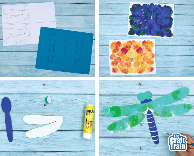Dragonfly squish art project
