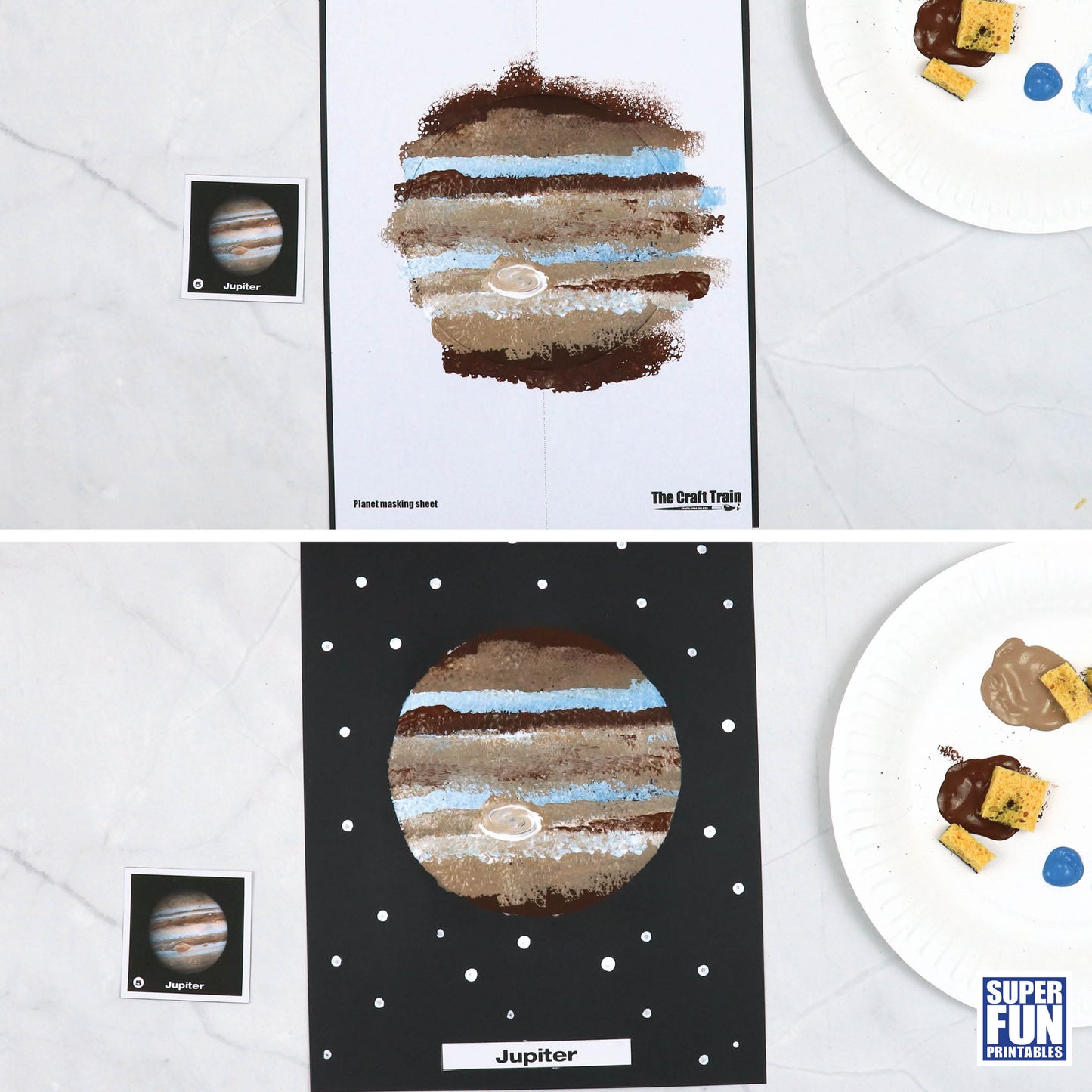 Solar System Sponge Art template