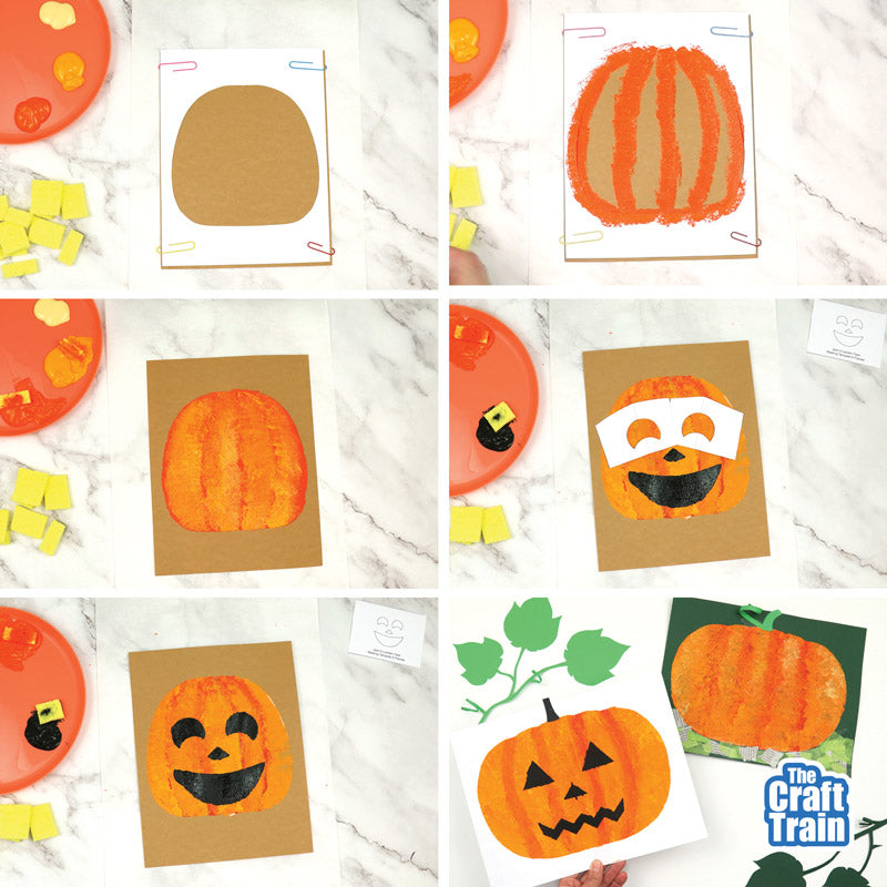 Pumpkin Sponge Painting