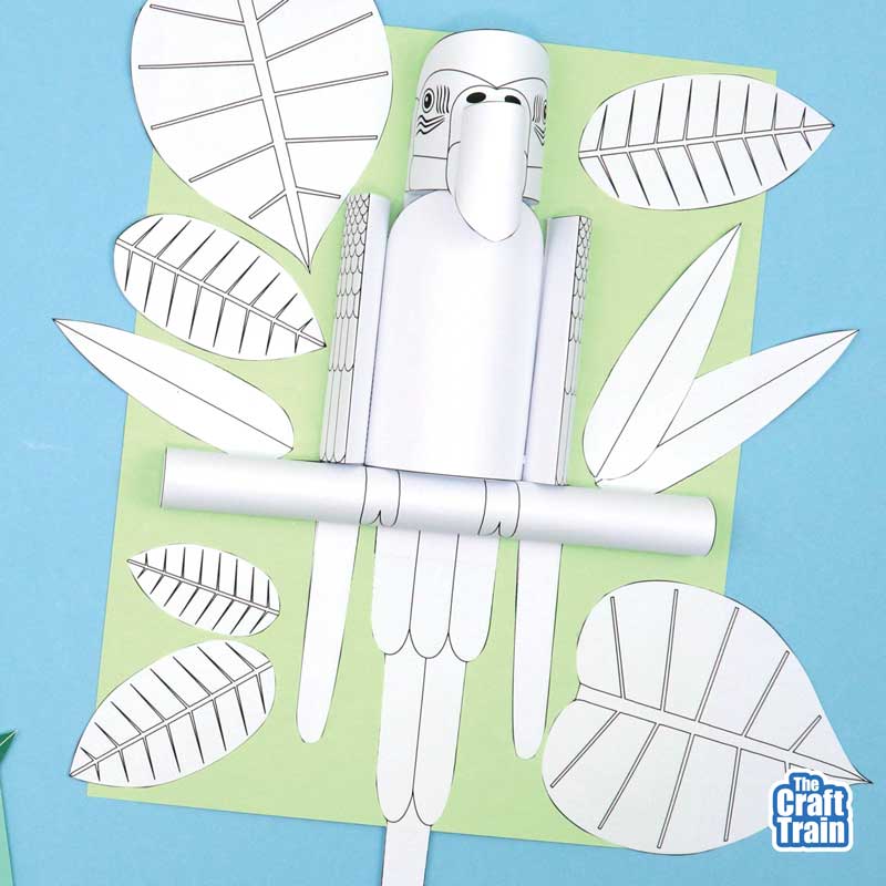 3D Macaw parrot craft