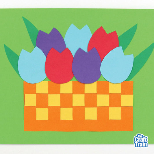 Basket of Tulips paper craft