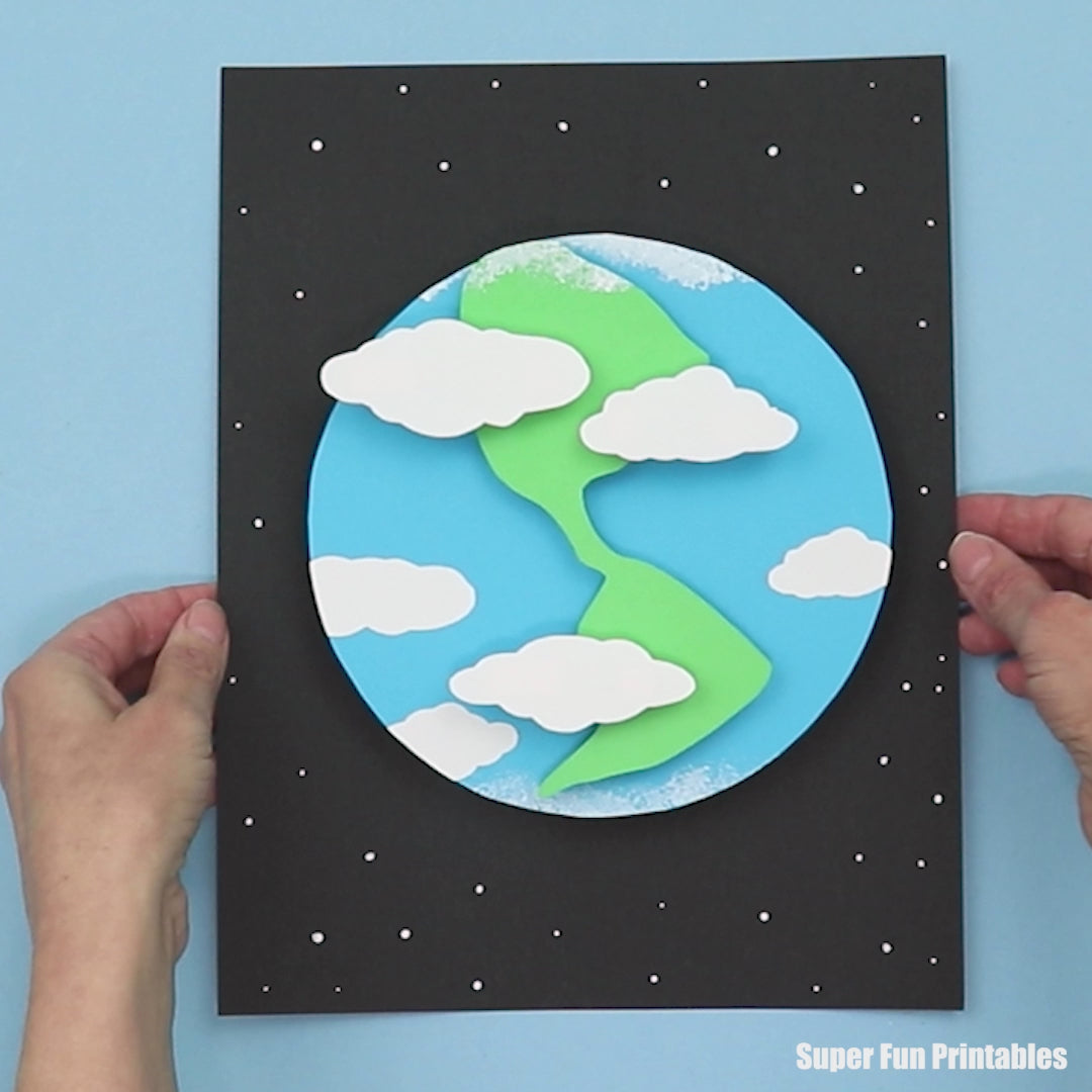 Paper Earth craft for kids