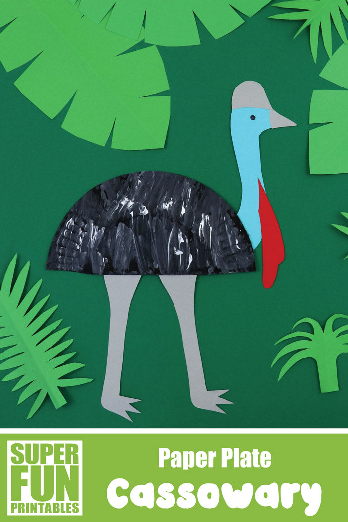 Paper Plate Cassowary