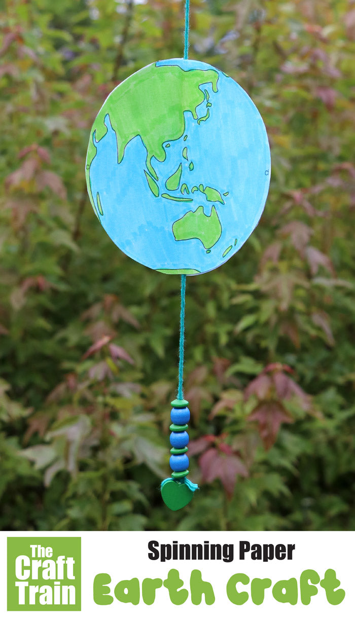 Spinning paper earth craft