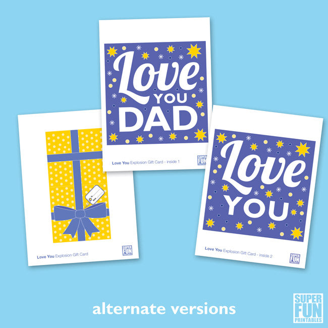 Fathers Day Explosion cards