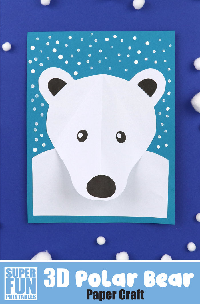 3D polar bear craft