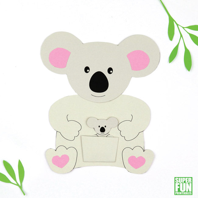 Koala mother and baby card