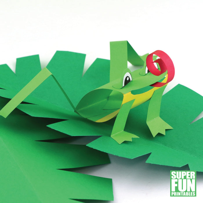 Paper green tree frog