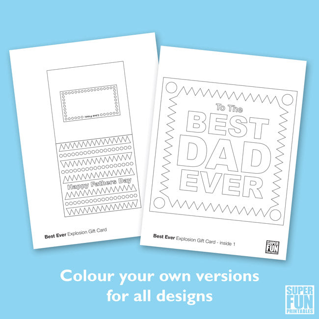 Fathers Day Explosion cards