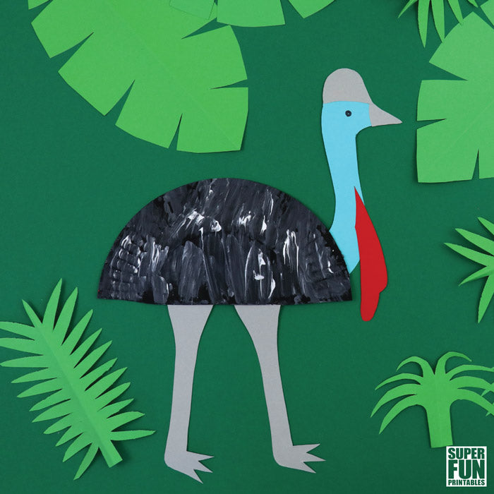 Paper Plate Cassowary