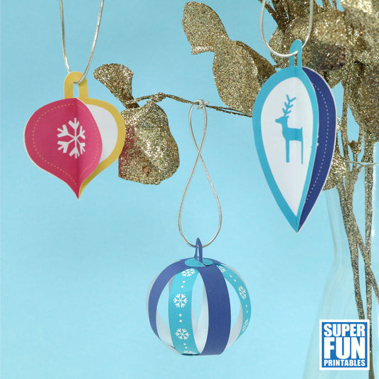 Paper Christmas Baubles