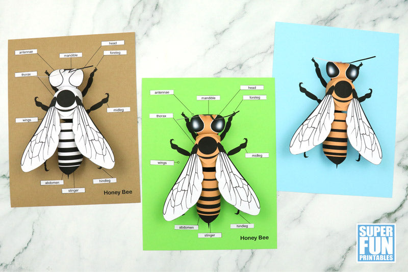 3D paper bee