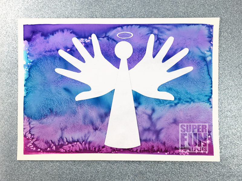 Silhouette handprint Christmas art