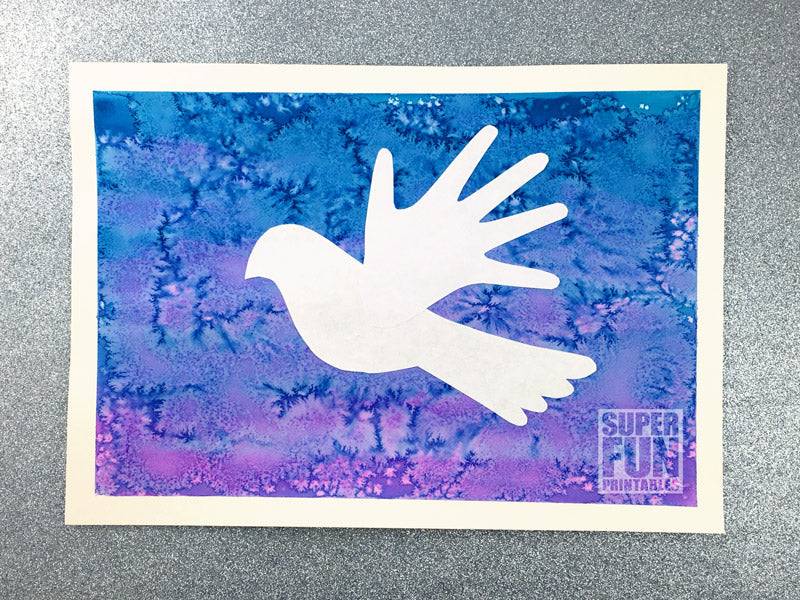 Silhouette handprint Christmas art