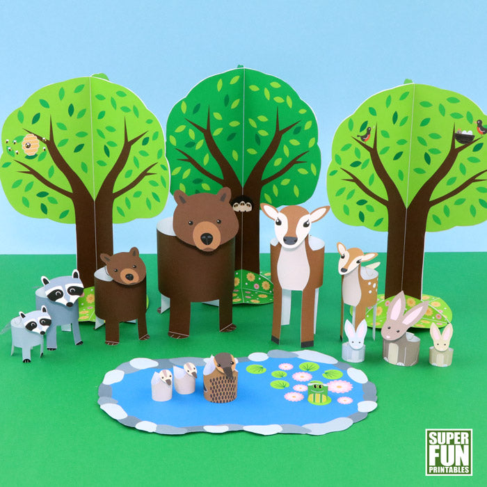 Spring woodland paper craft