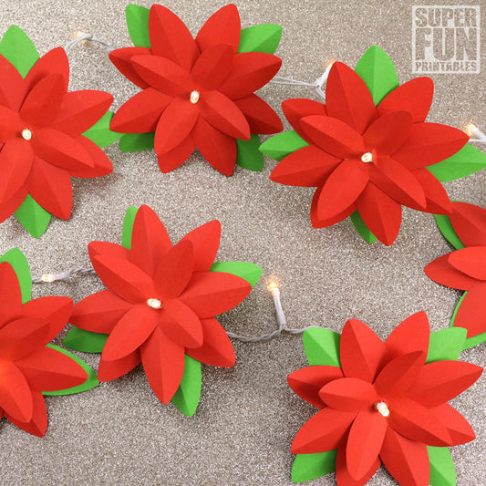 Paper poinsettias