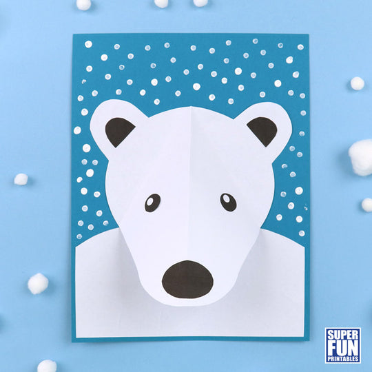 3D polar bear craft – Super Fun Printables