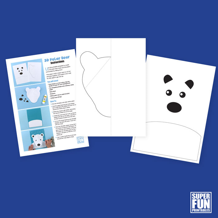 3D polar bear craft